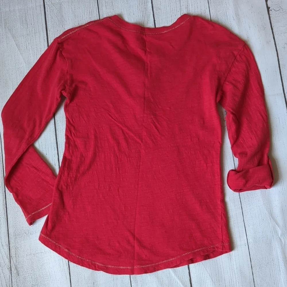 Justice Red Long Sleeve T-Shirt - Size 8